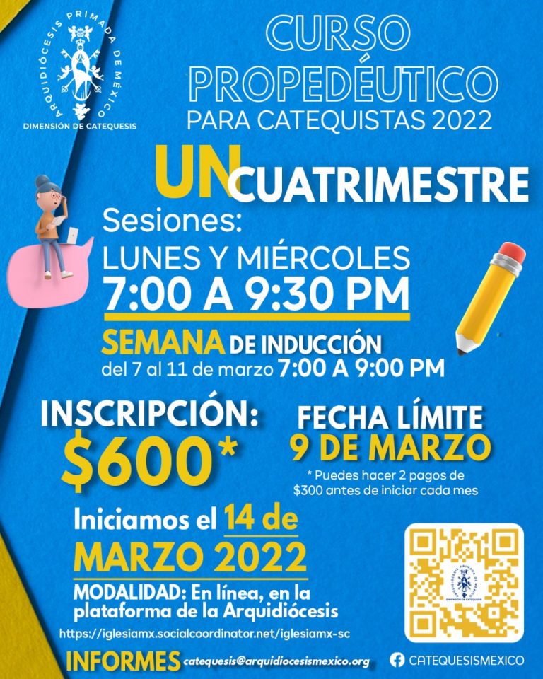 Curso Propedéutico para Catequistas 2022 - Pastoral Juvenil Vocacional APM